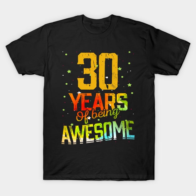 30 Years Of Being Awesome Gifts 30th Anniversary Gift Vintage Retro Funny 30 Years Birthday Men Women